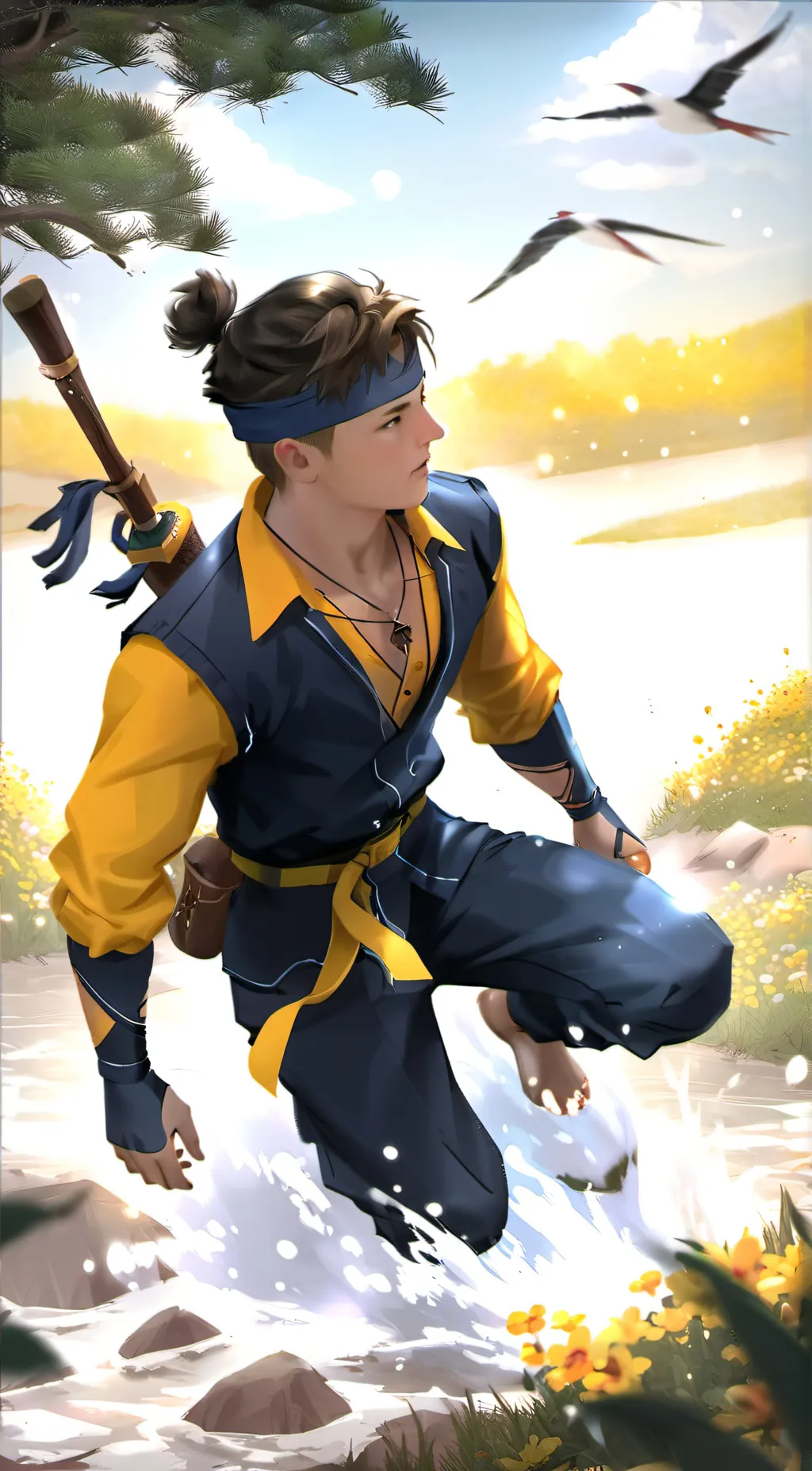 ai character: Troy and his team. background