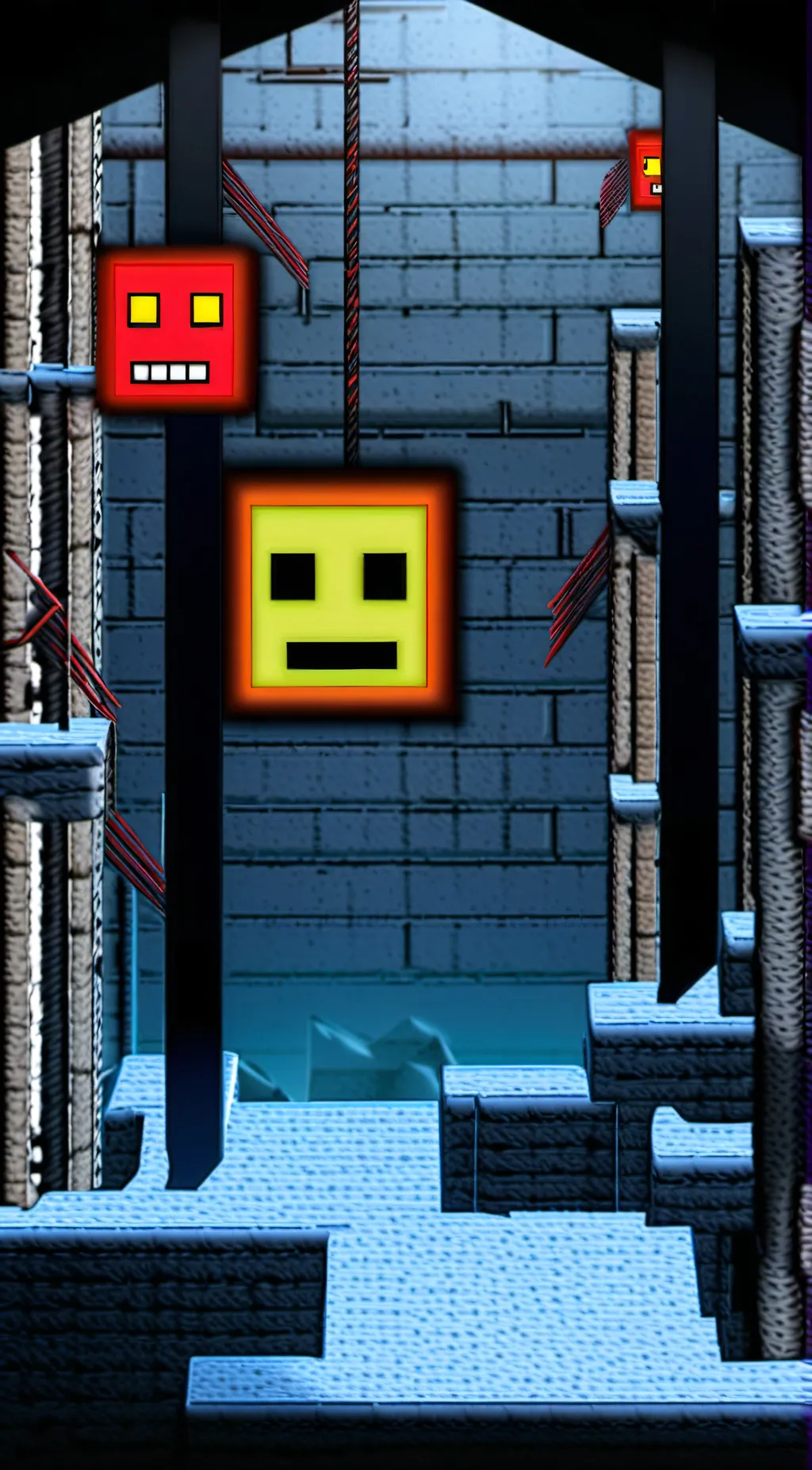 ai character: CUBE GEOMETRY DASH background