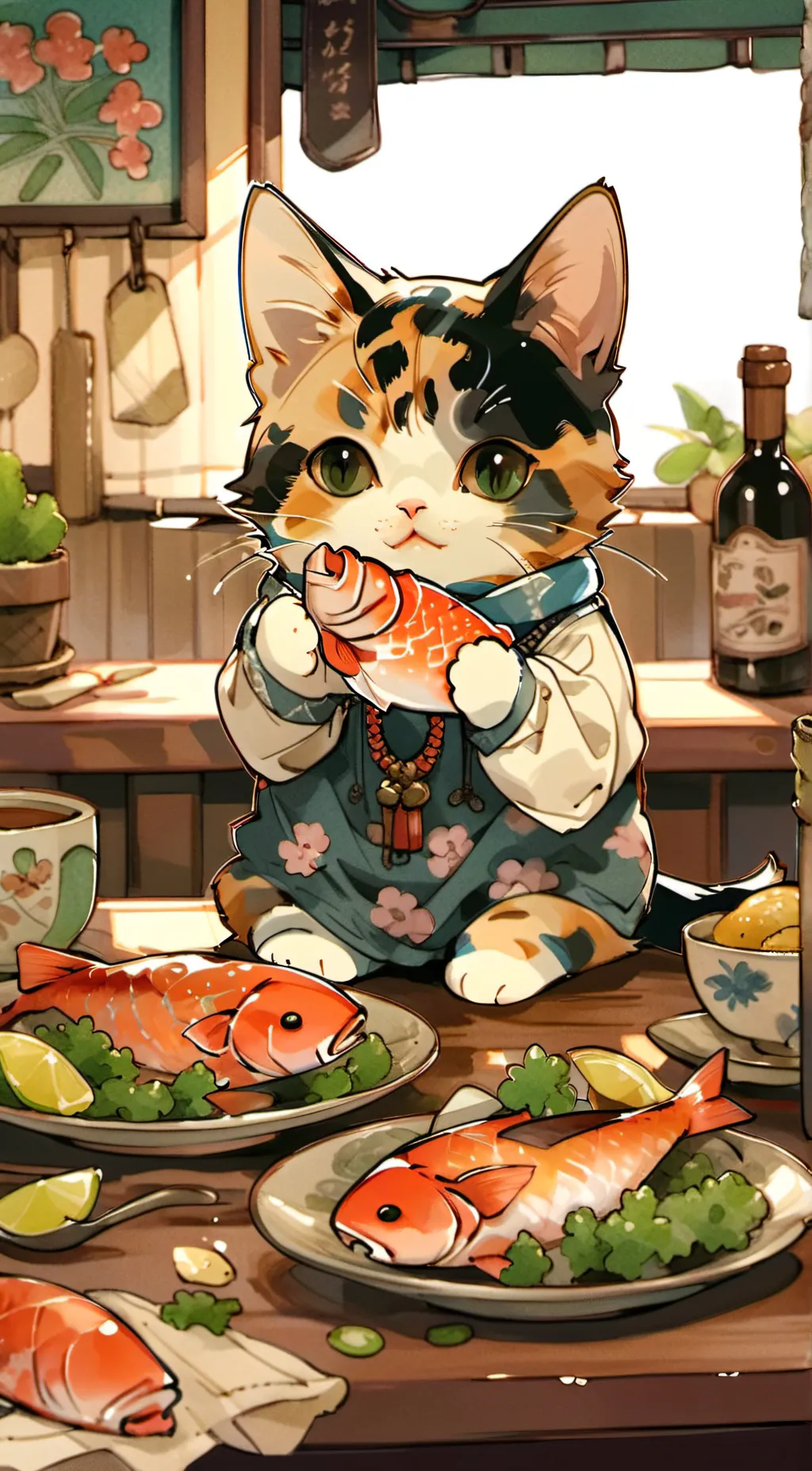 ai character: Sushi da kitti background