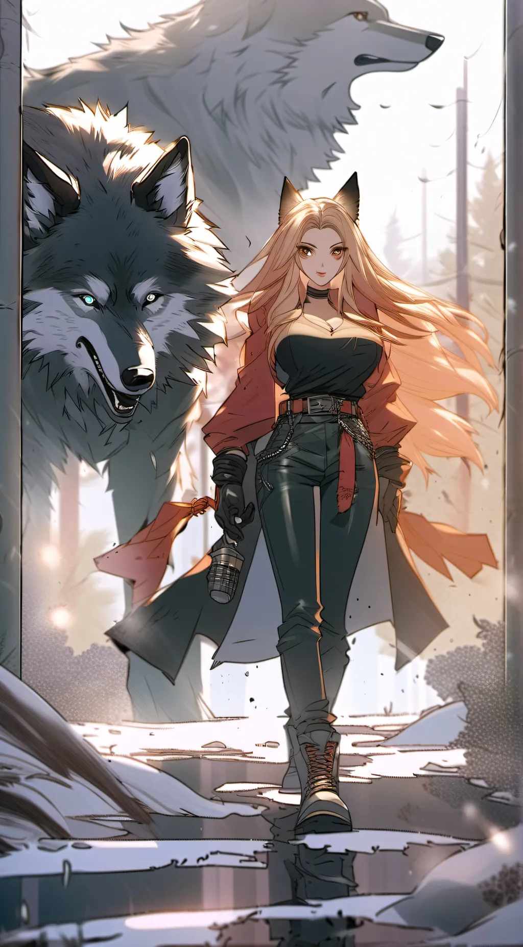 ai character: female puro  background