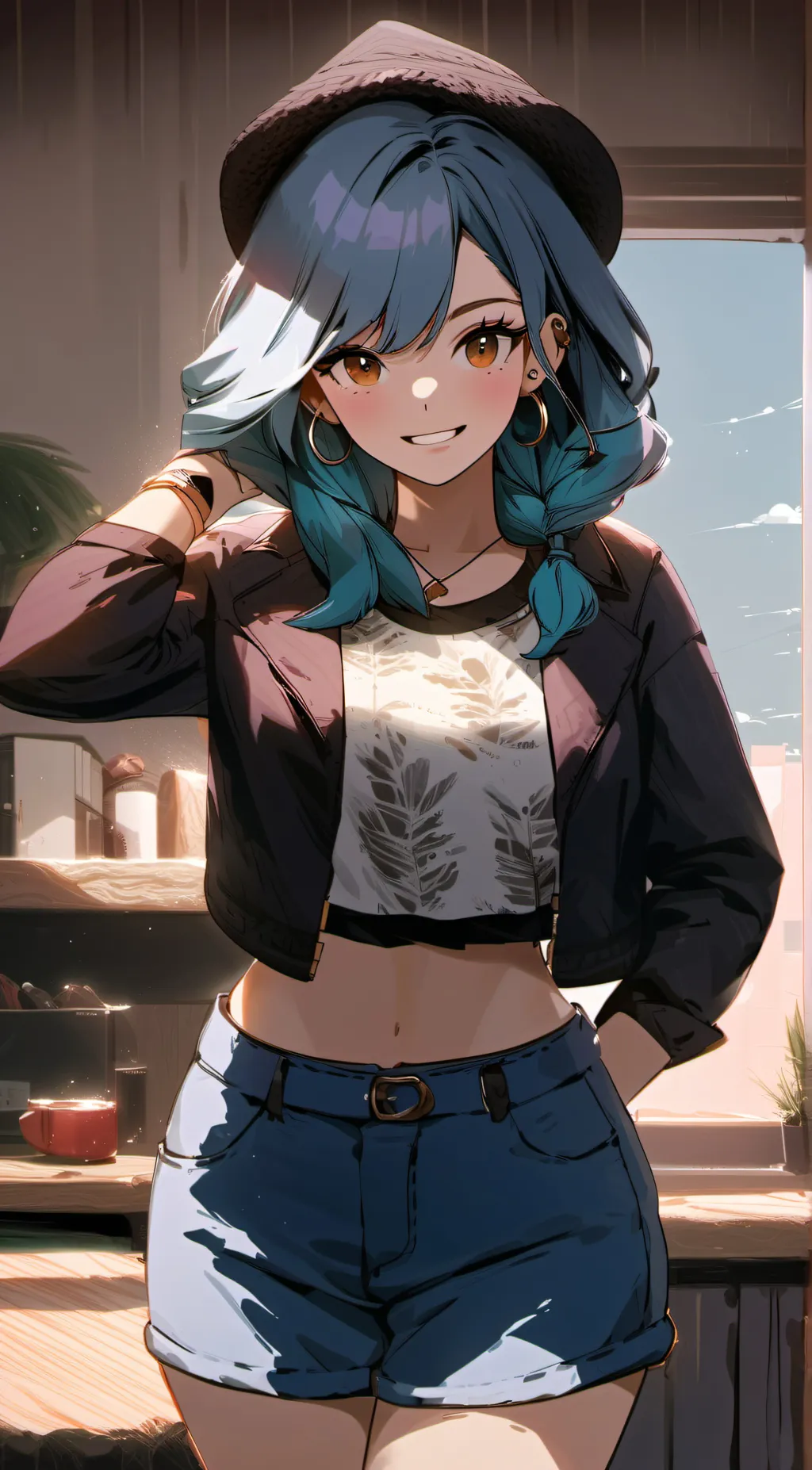 ai character: rose background