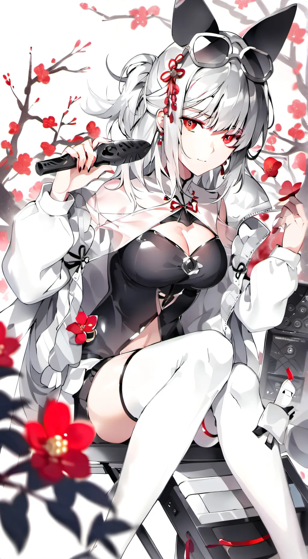 ai character: tv woman background