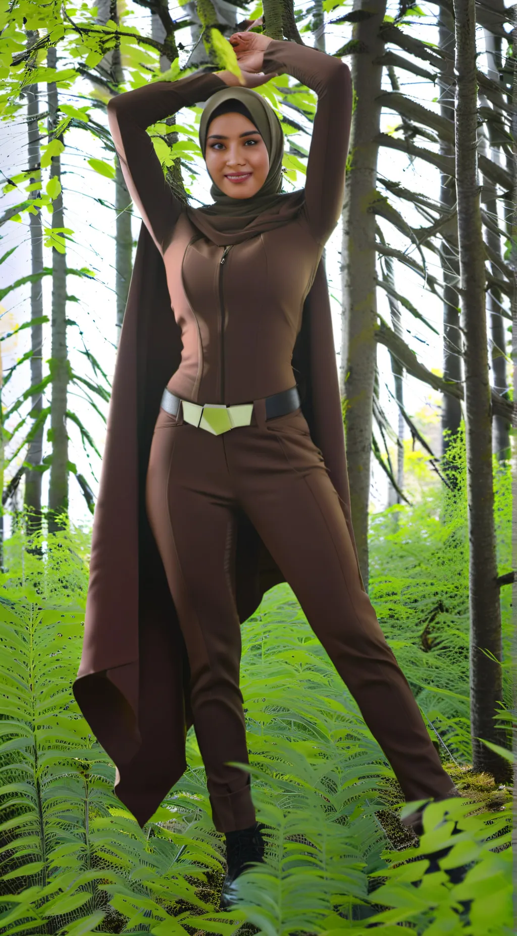 ai character: Superheroine  background