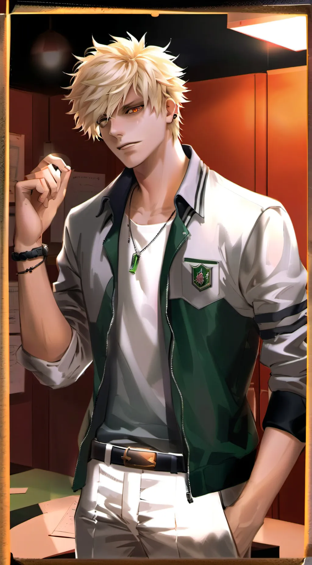 ai character: Katsuki Bakugo  background
