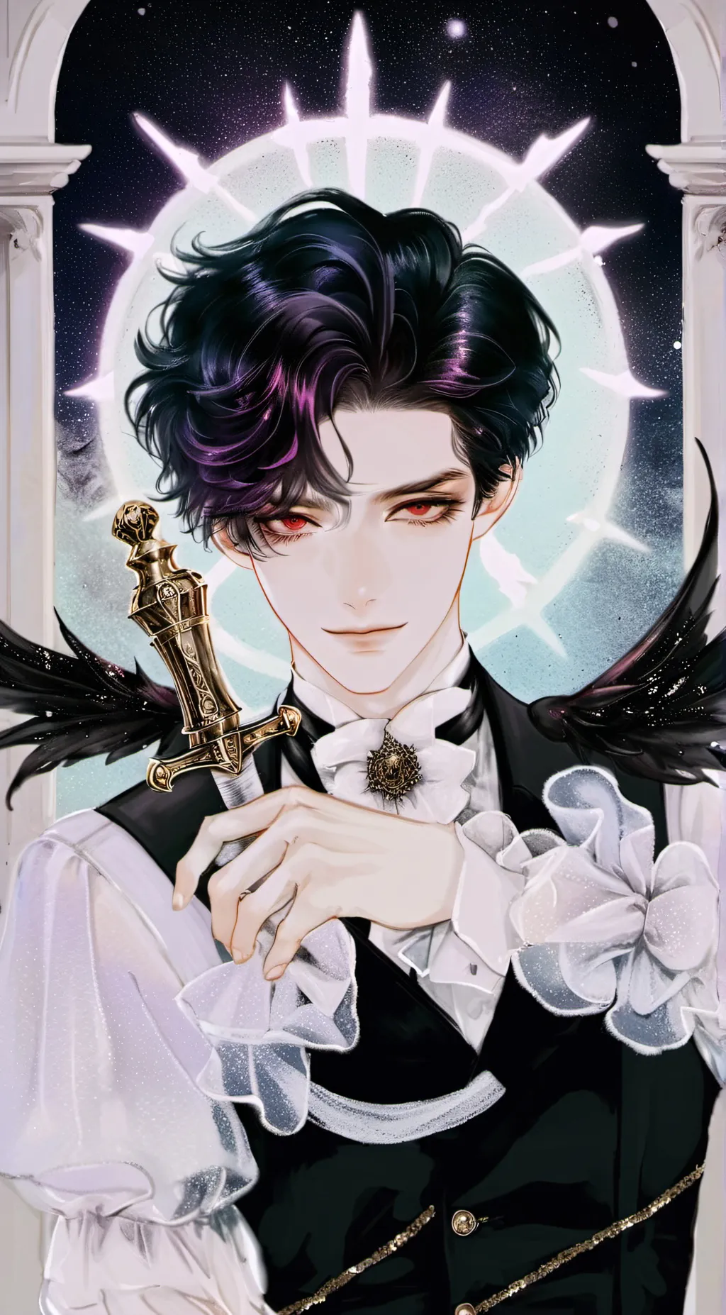 ai character: Azrael  background