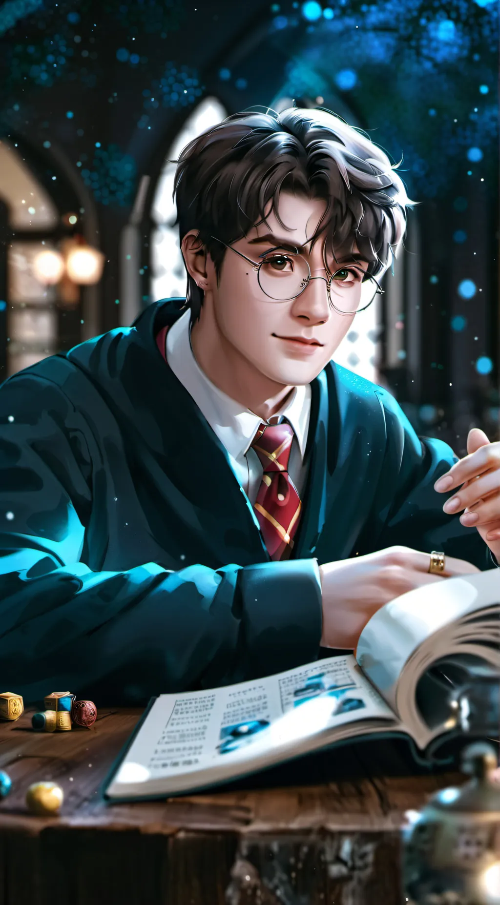 ai character: ❤️💛💚💙Hogwarts💙💚💛❤️ background