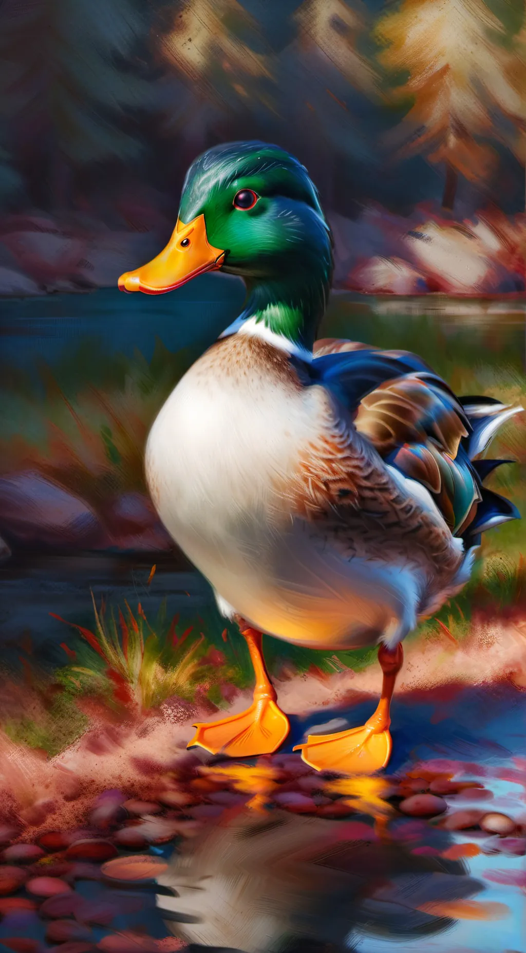 ai character: Walt the duck background