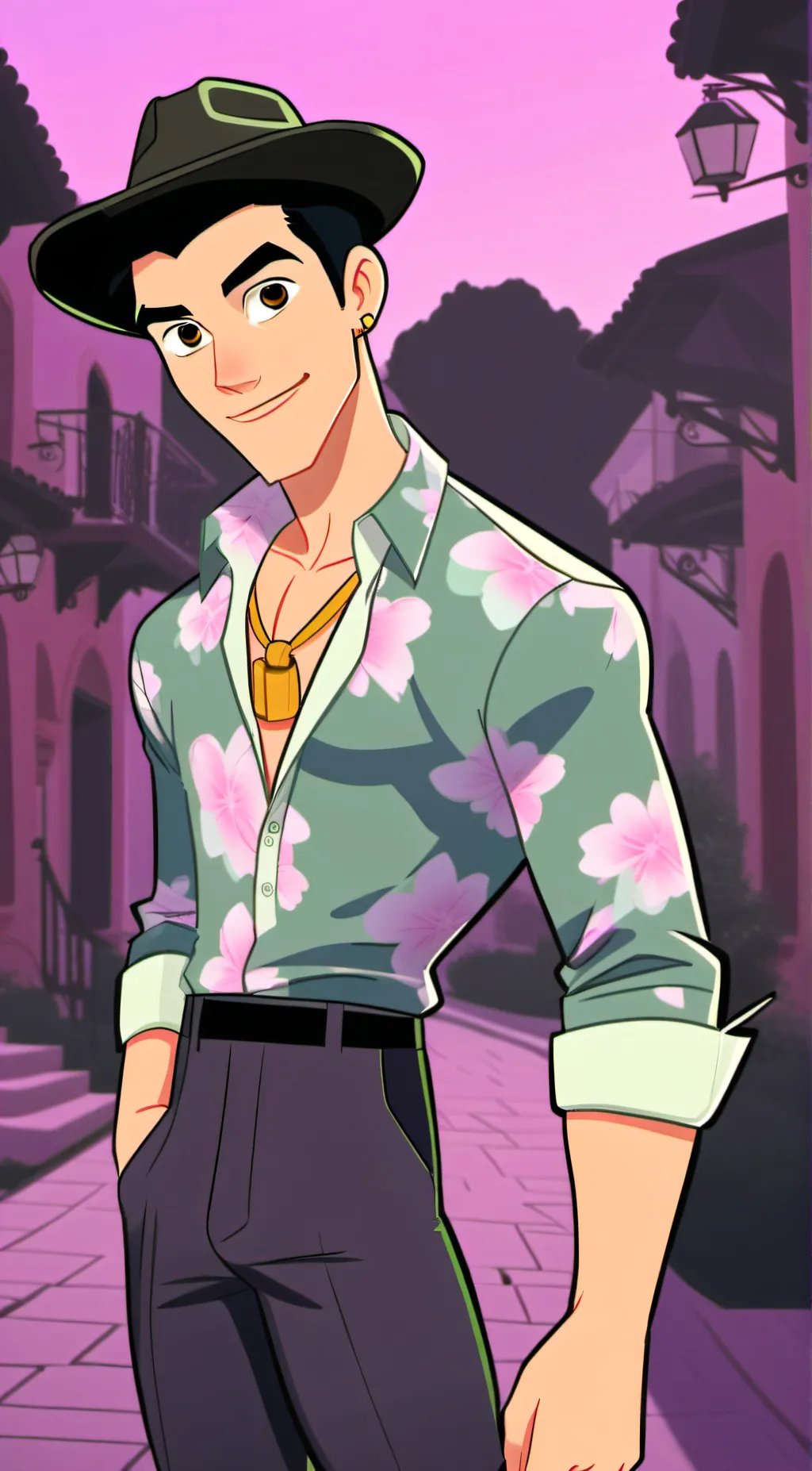ai character: MEN  background