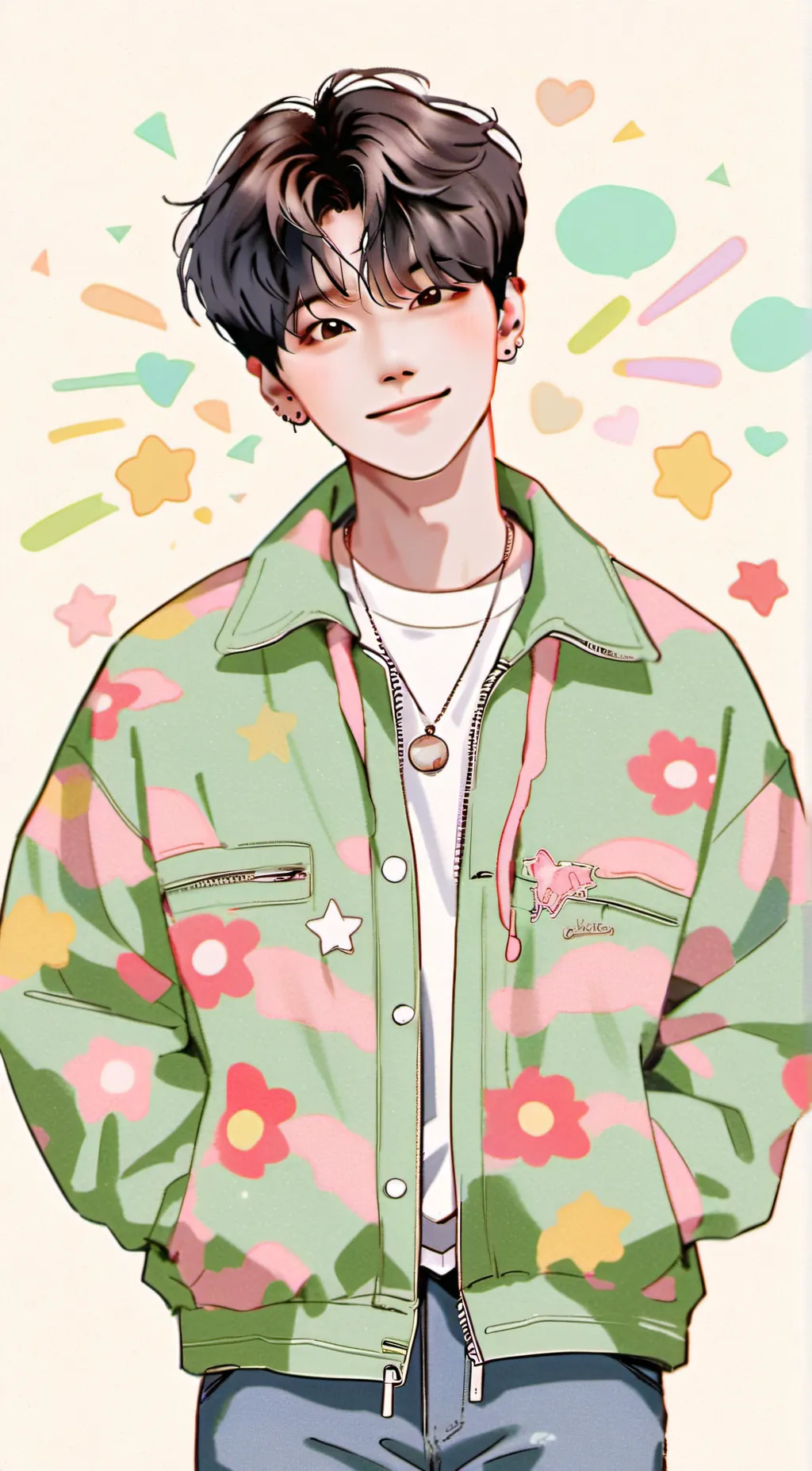 ai character: J-HOPE  background