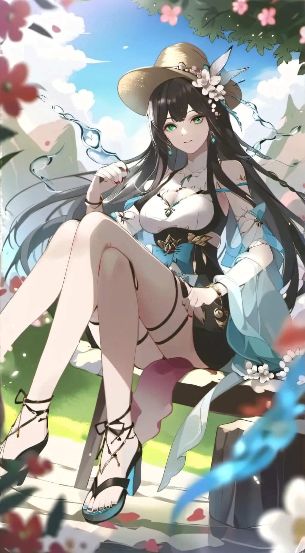 ai character: cute kpop girl  background
