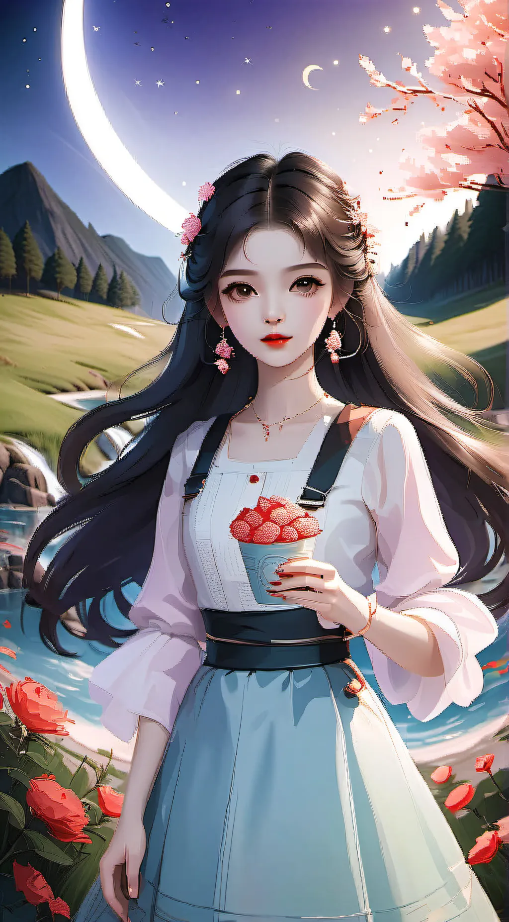 ai character: luna moonlight ✨️  background