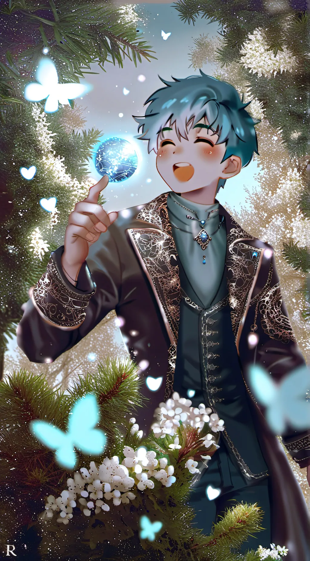 ai character: Sapphire Winter background