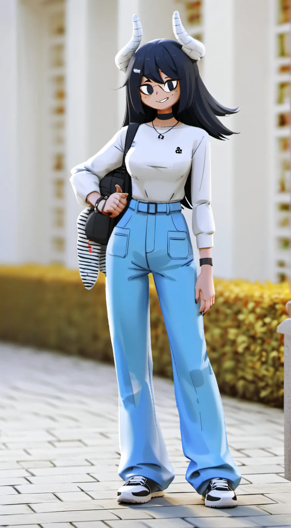 ai character: Miss circle background