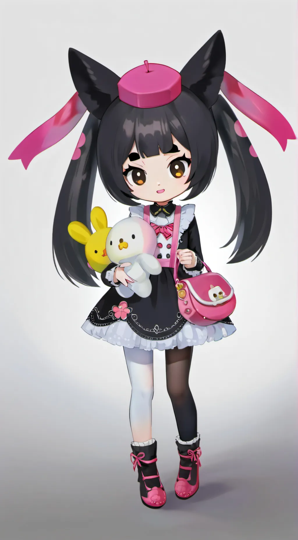 ai character: KUROMI 🖤💜 background