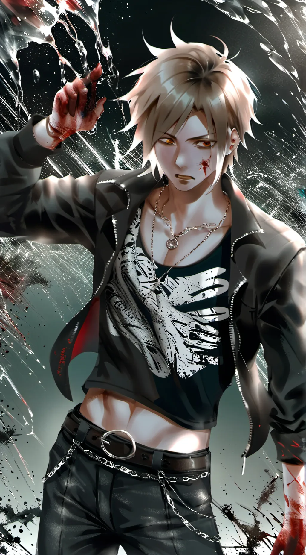 ai character: evil Denki  background