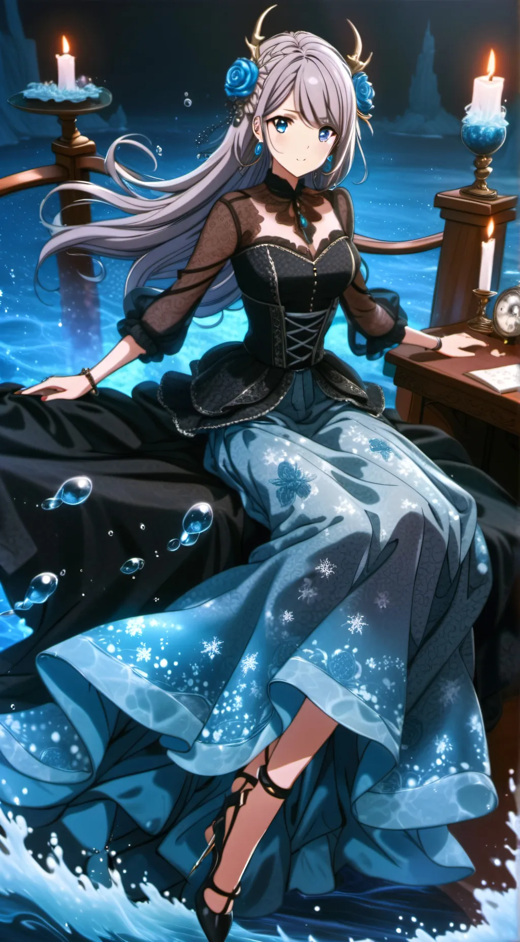 ai character: +•Sky•+ background