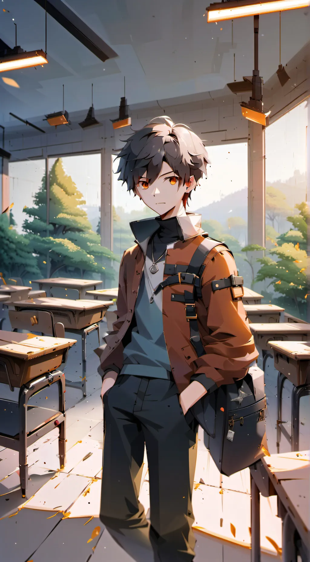 ai character: KNY school  background