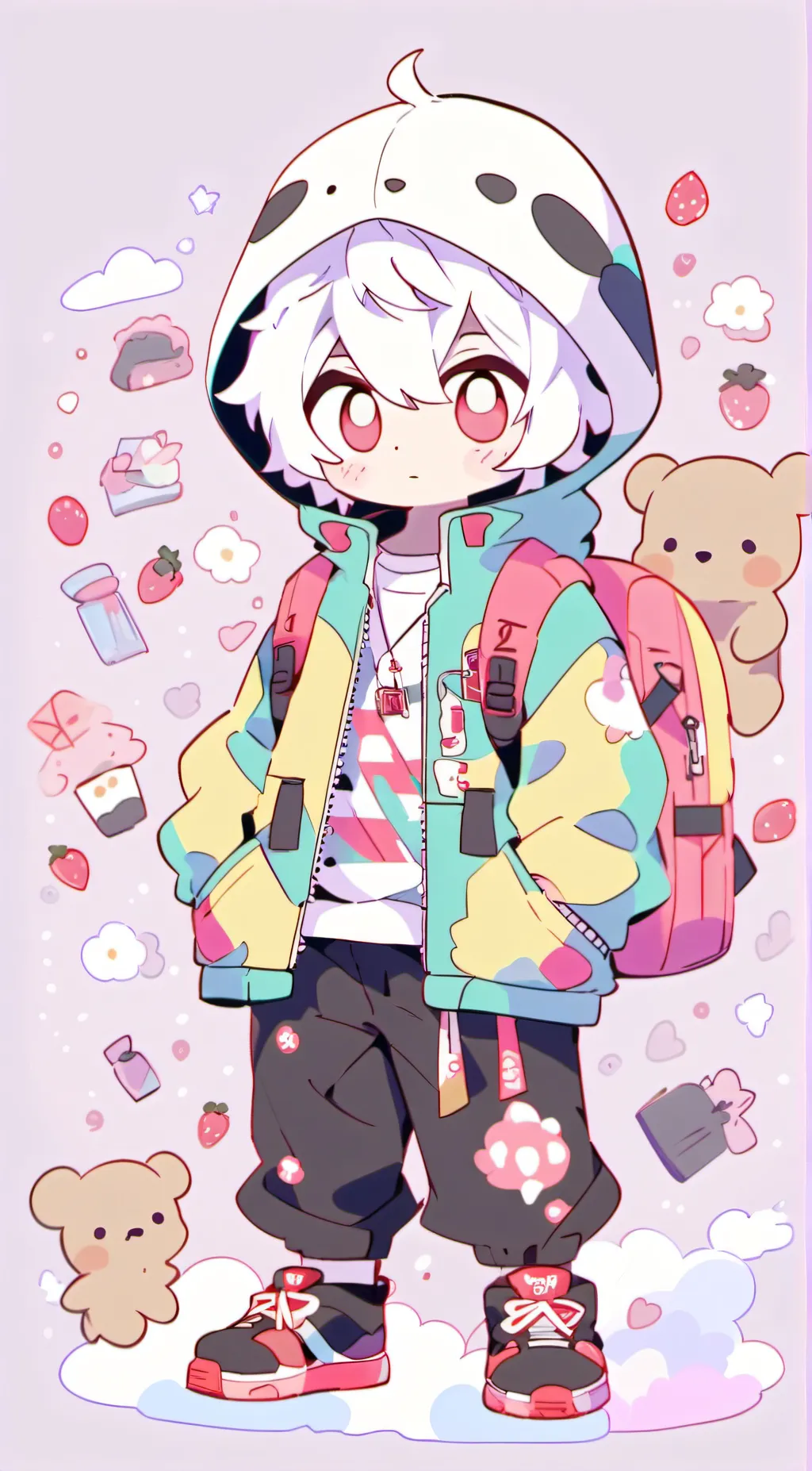 ai character: berry background
