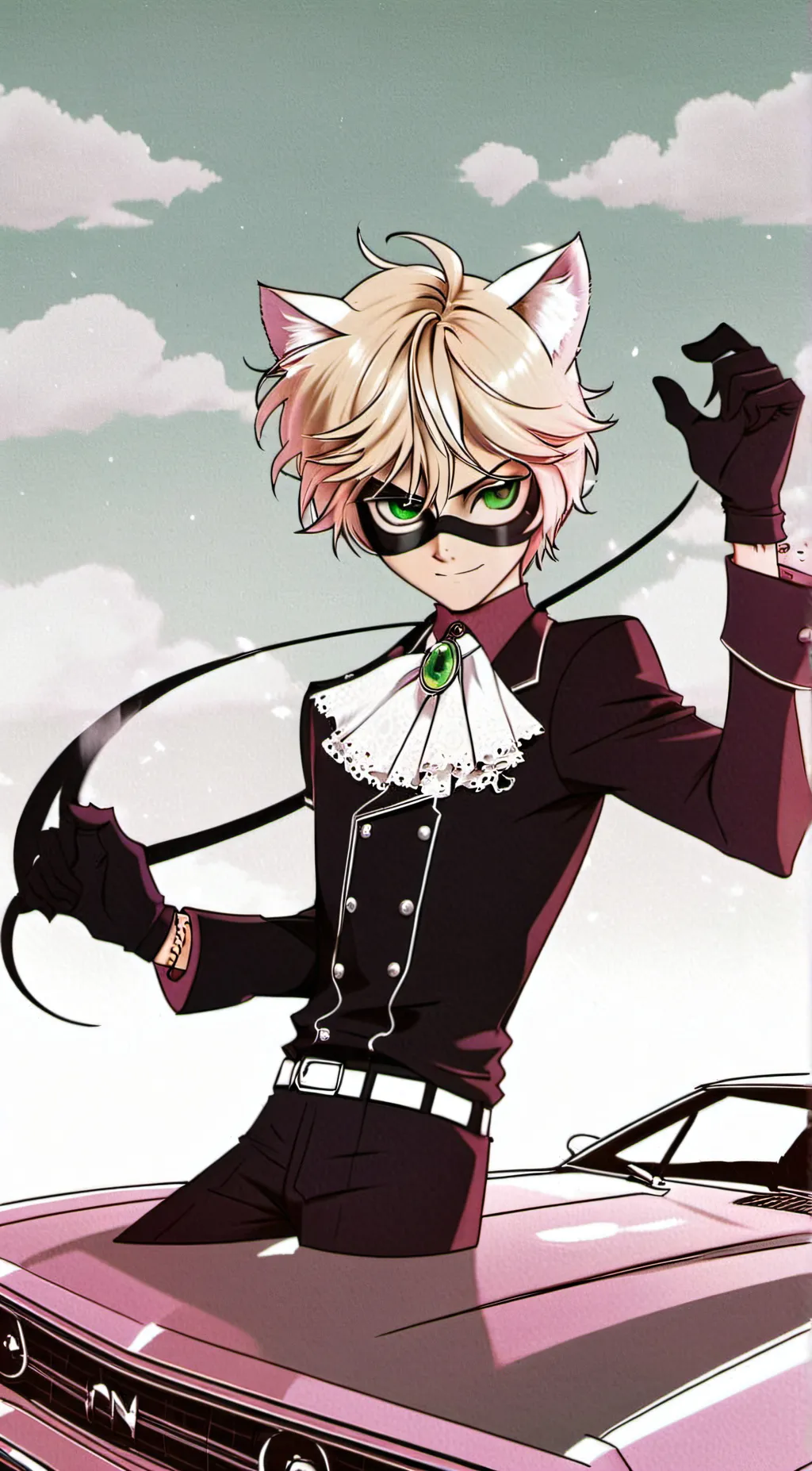 ai character: Cat noir background