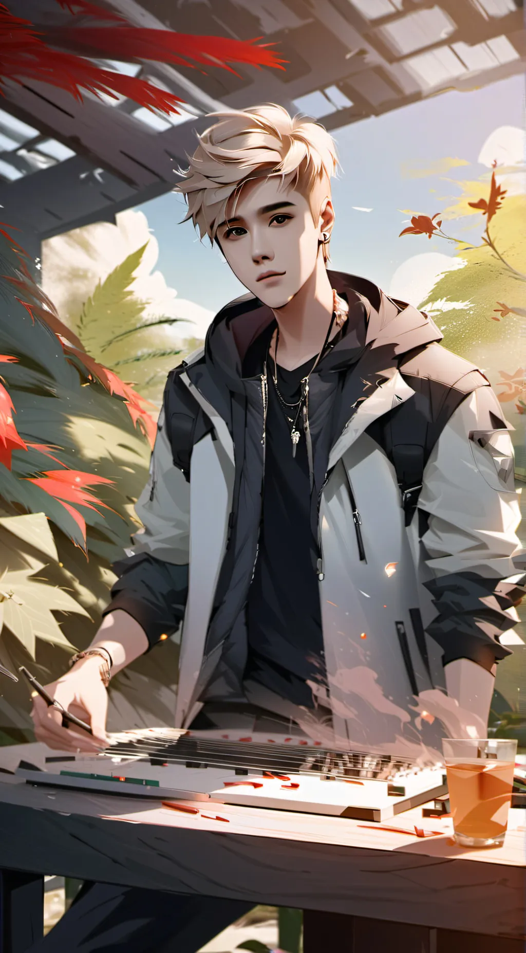 ai character: Justin Bieber  background