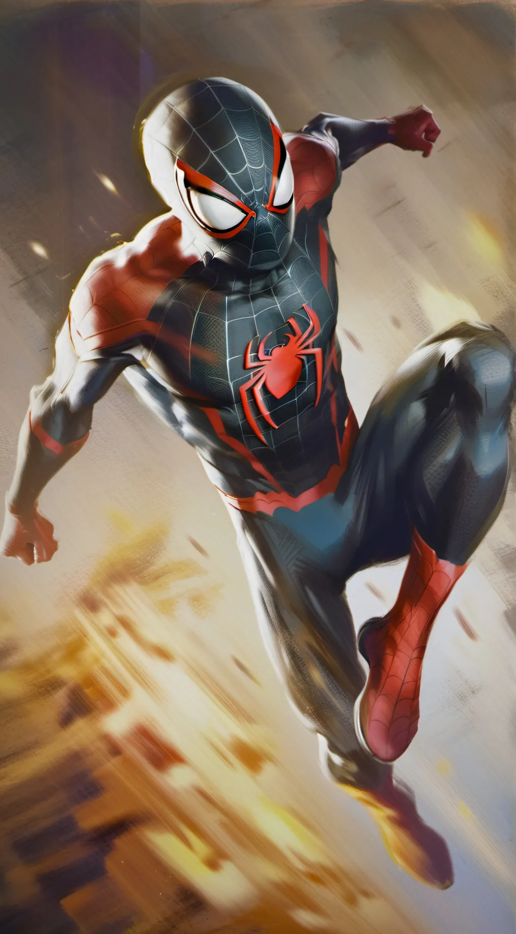 ai character: Spiderverse background