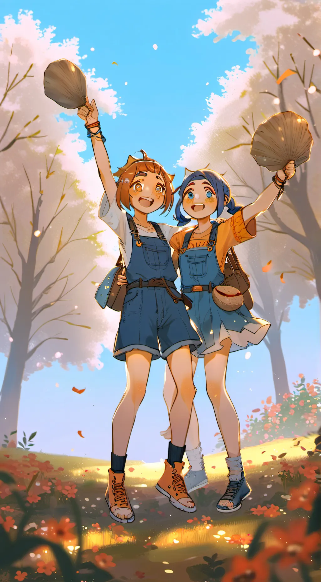 ai character: Bluey&bingo background