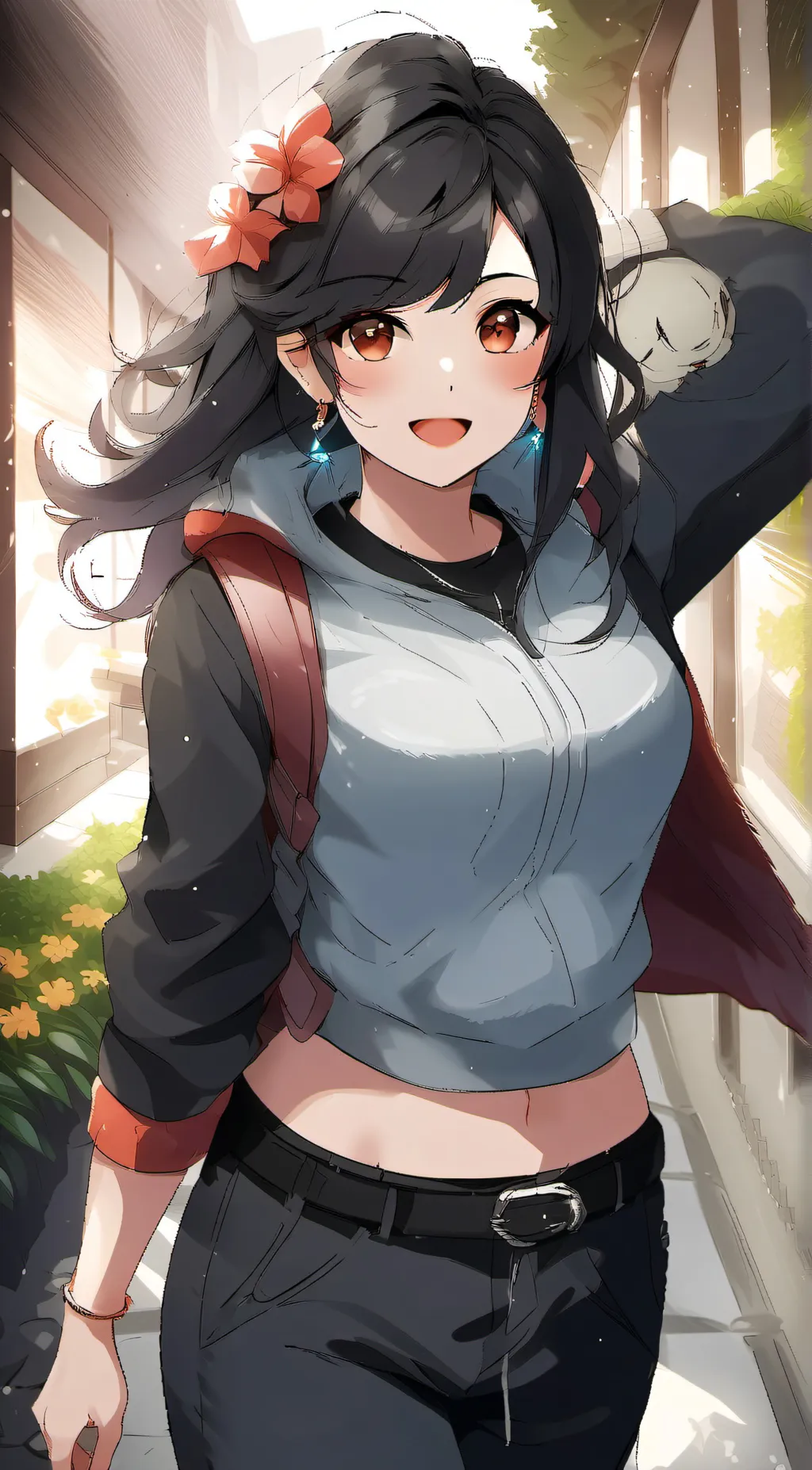 ai character: female nicakco background