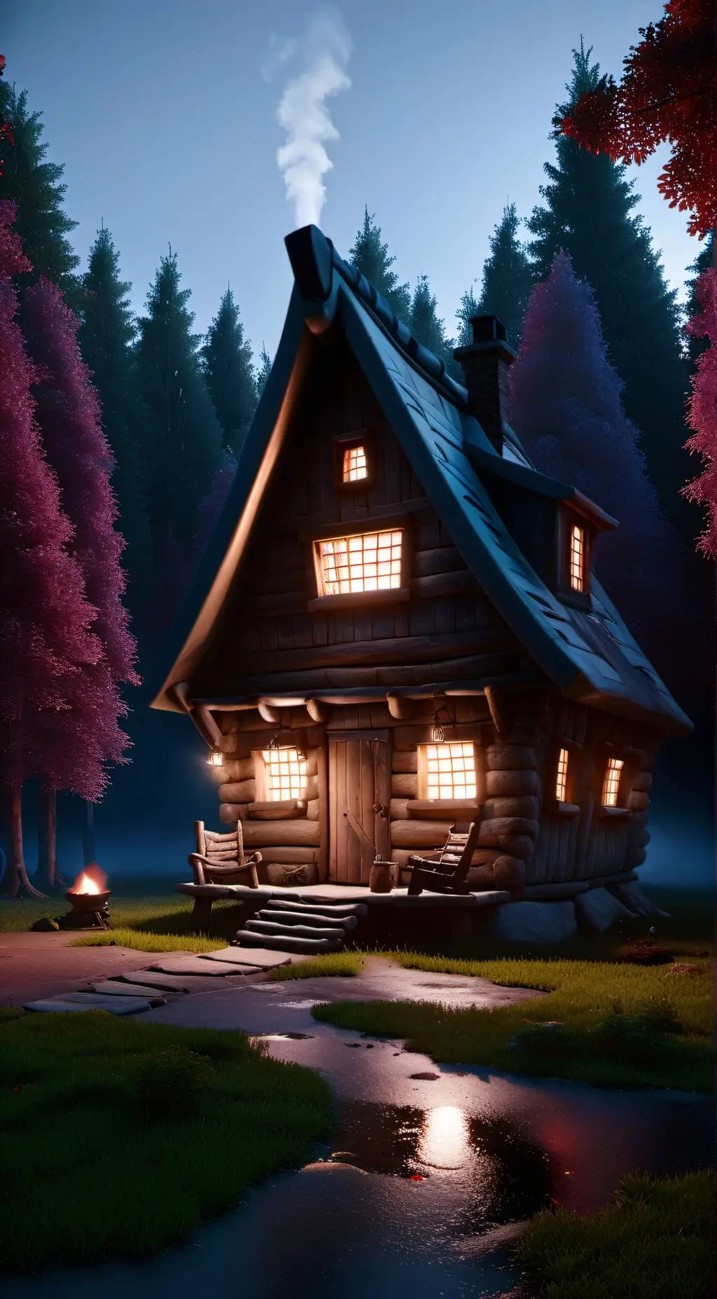 ai character: StanFord pines  background