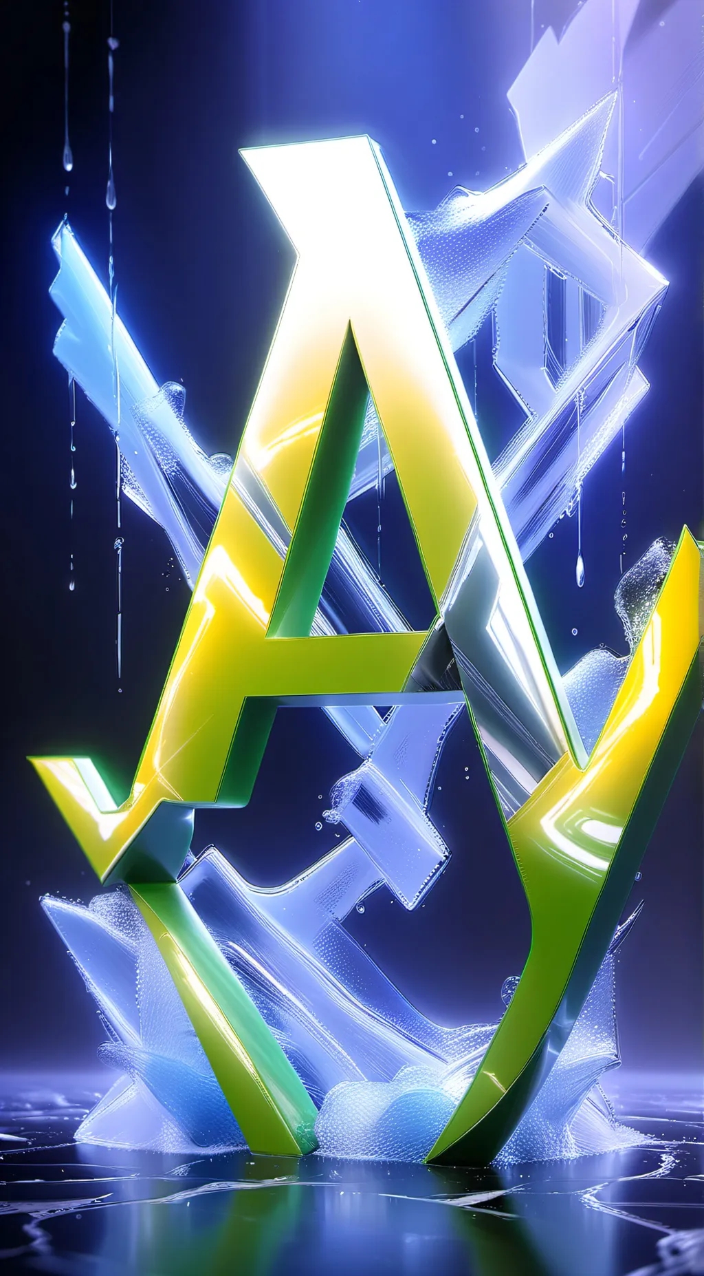 ai character: Green A background