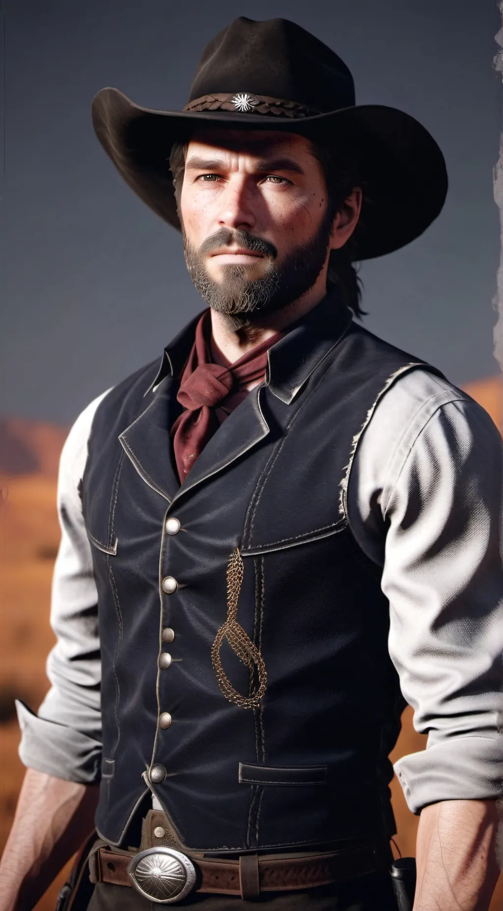 ai character: Arthur Morgan  background