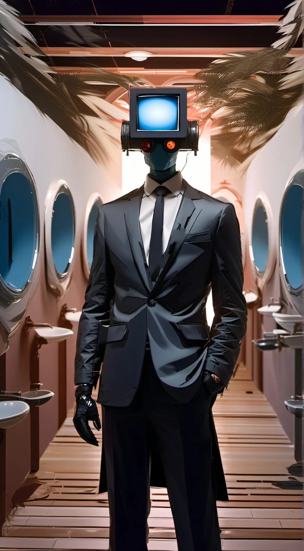 ai character: cameraman  background