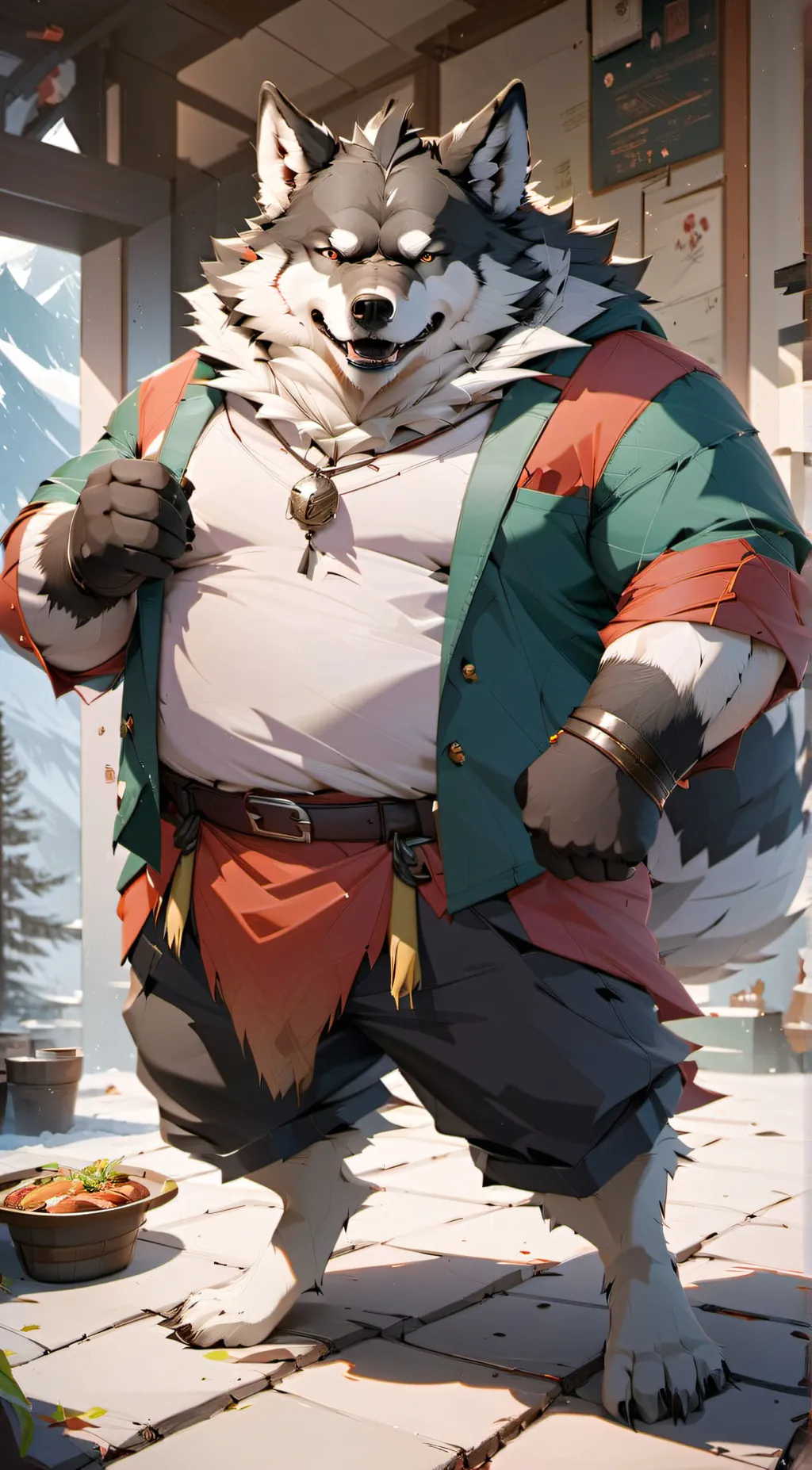 ai character: Furry inflation background