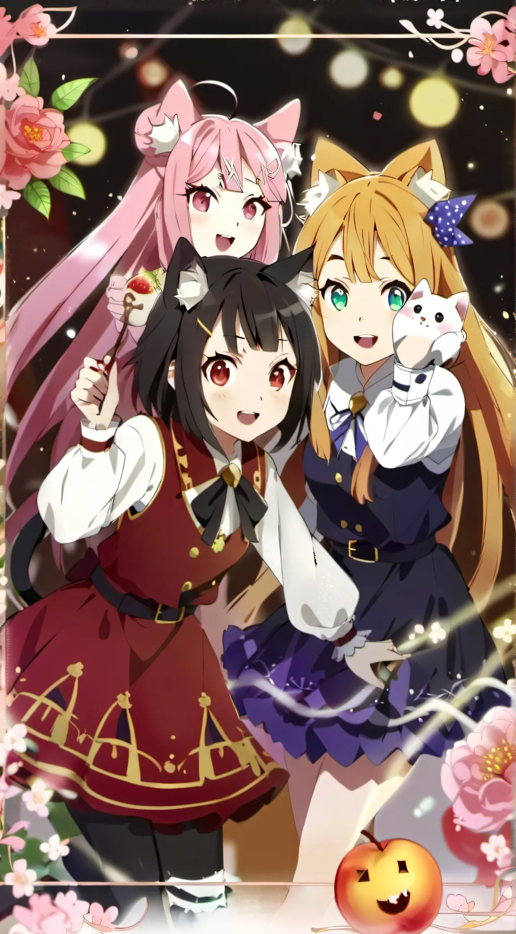 ai character: Chica, Mila, Kiki  background