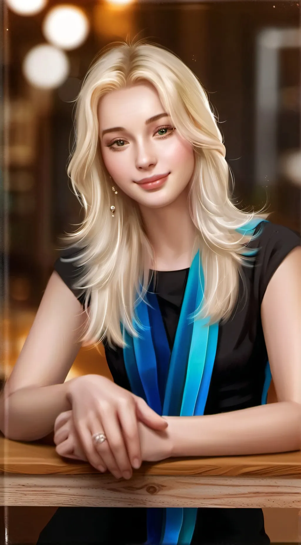 ai character: Bule barbie background