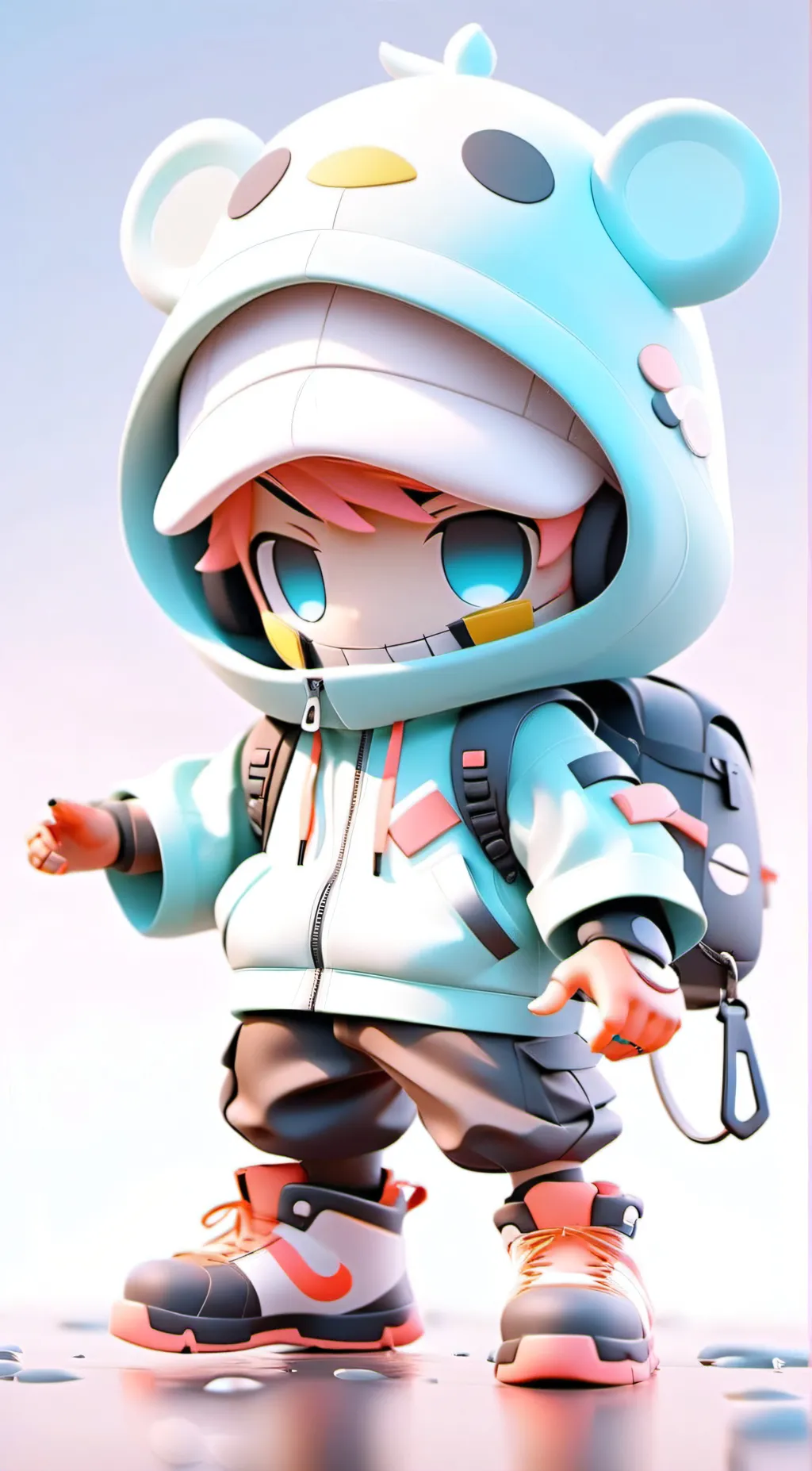 ai character: solarballs mars background