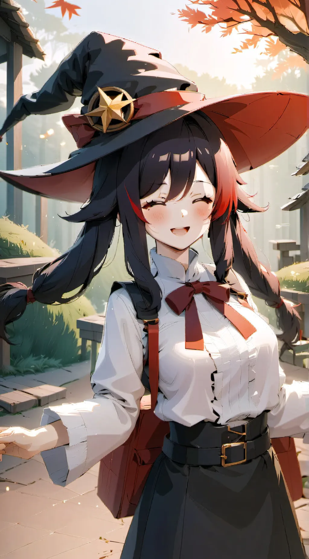 ai character: Yumi the witch background