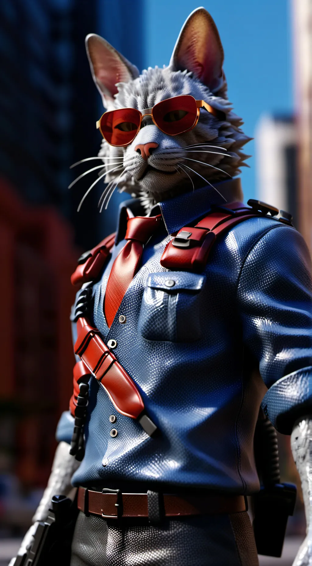 ai character: Captain gray background