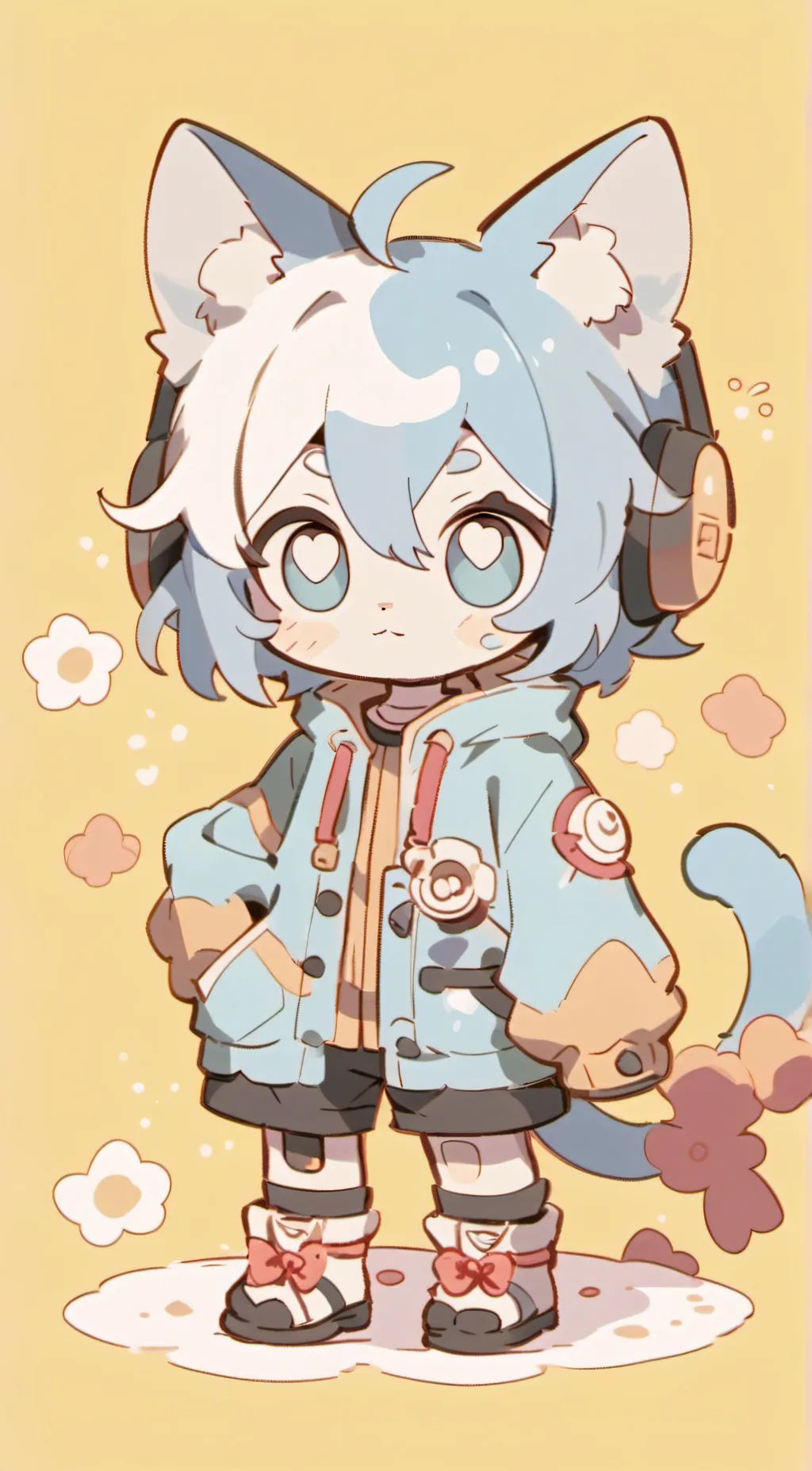 ai character: bubbles the cat background
