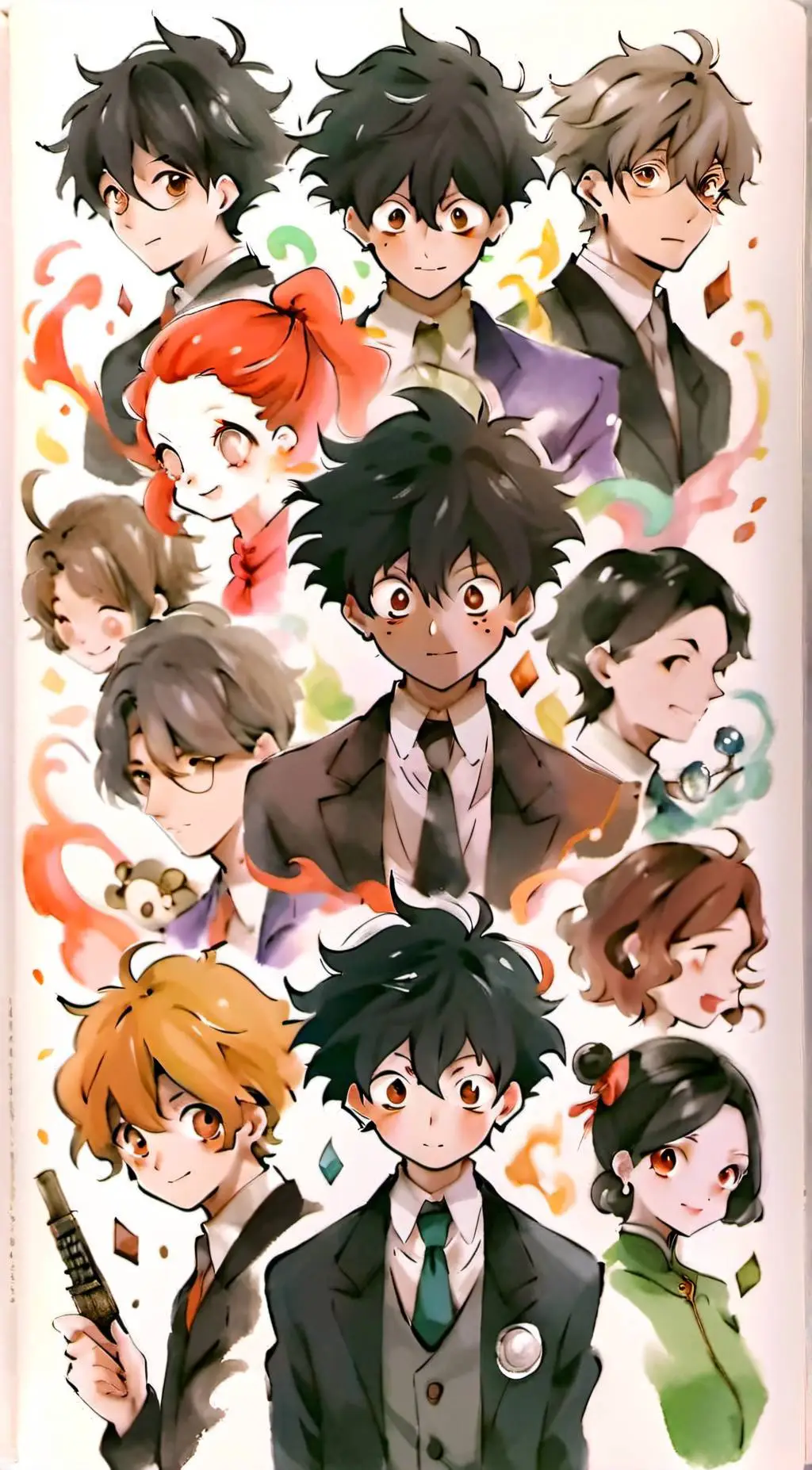 ai character: class 1-A + 1-B background