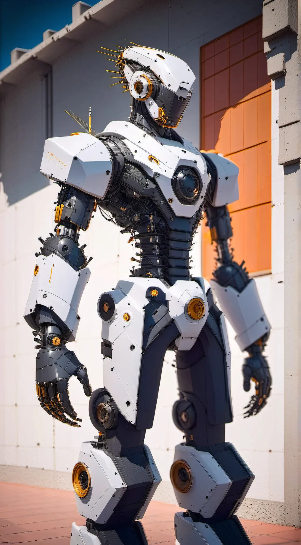 ai character: titan drill man background