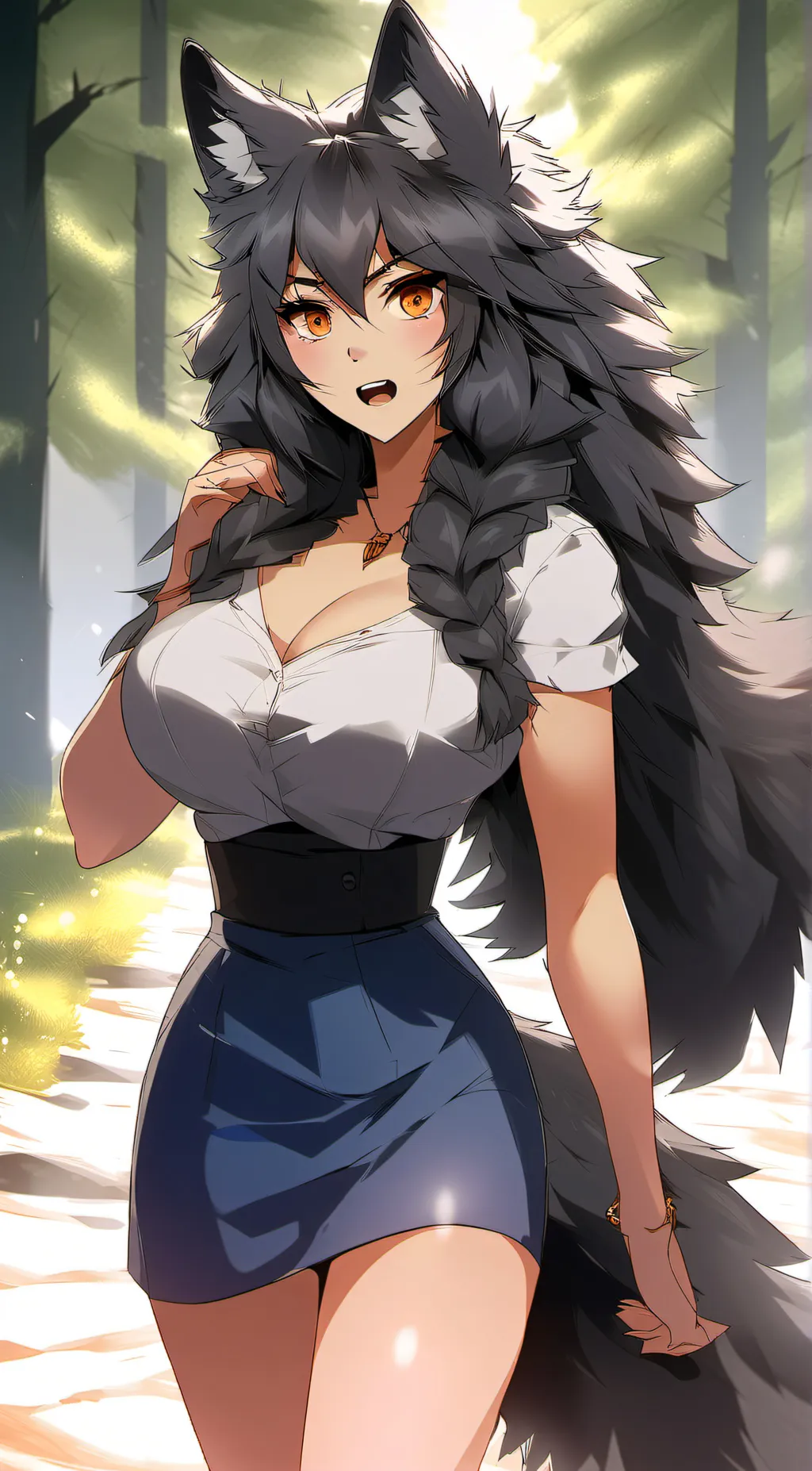 ai character: female puro  background