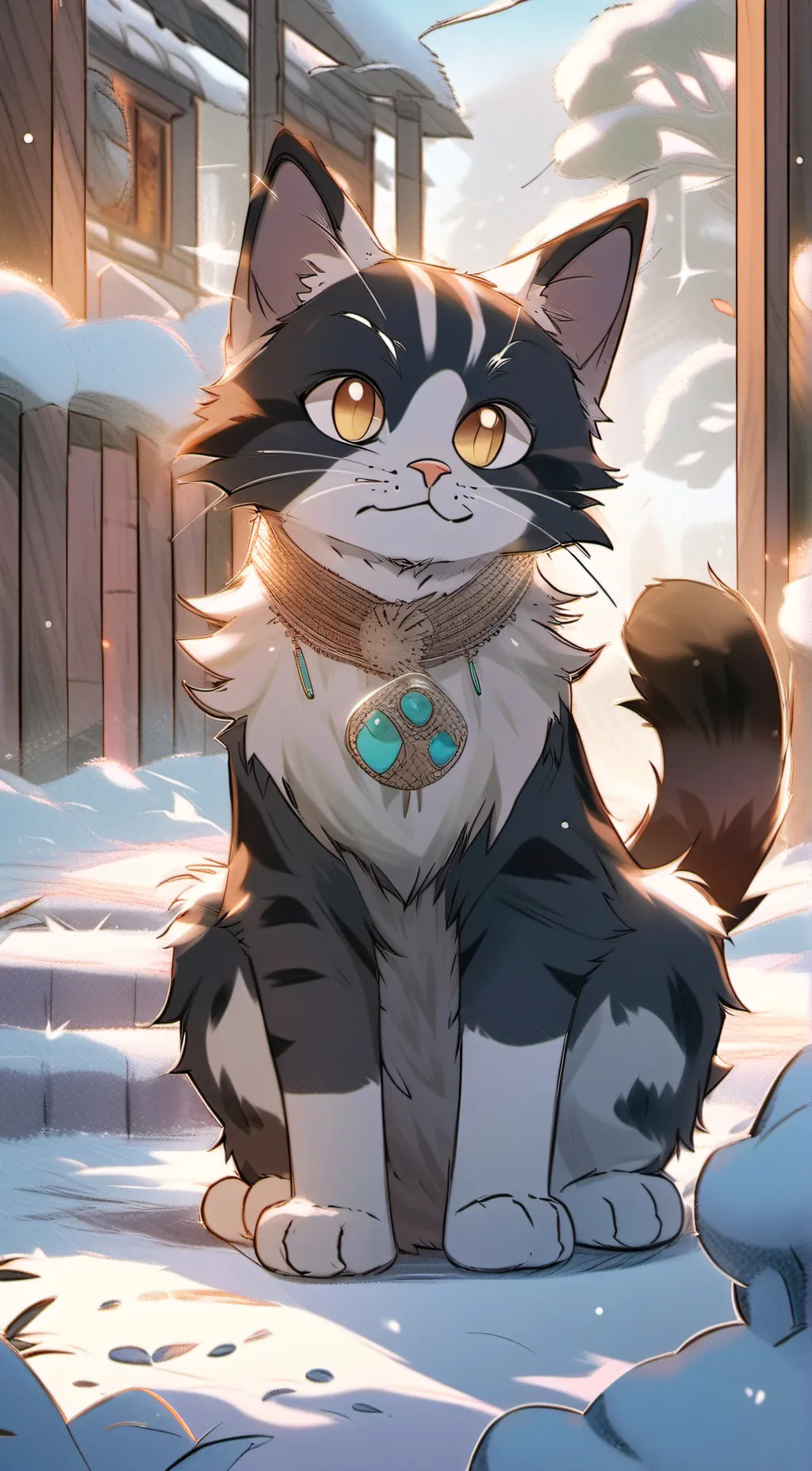 ai character: winter  background