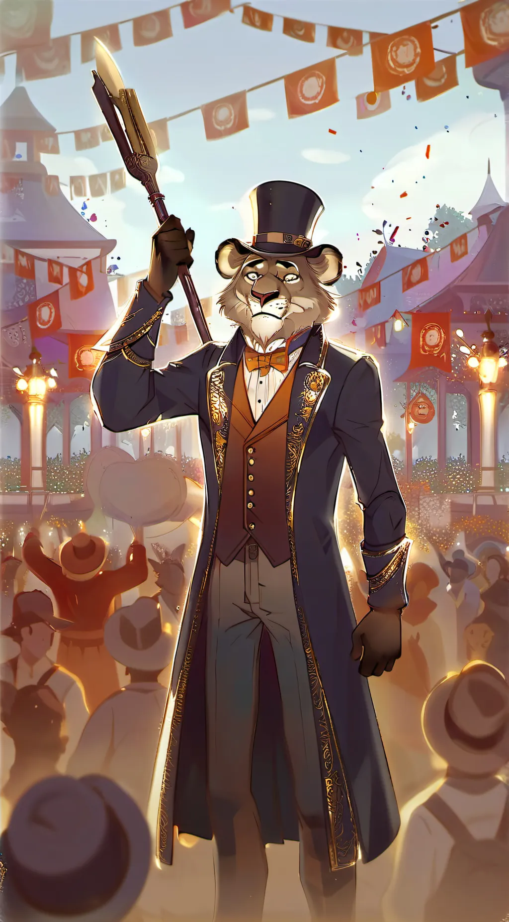 ai character: mayor lionheart  background