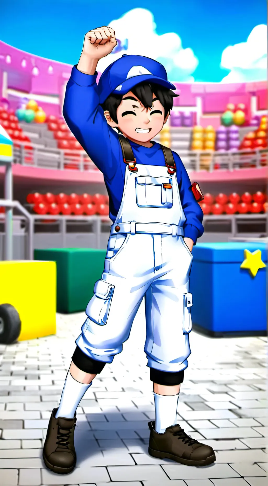ai character: SMG4🍝 background