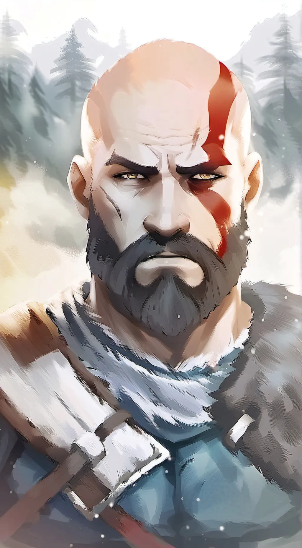 ai character: kratos background