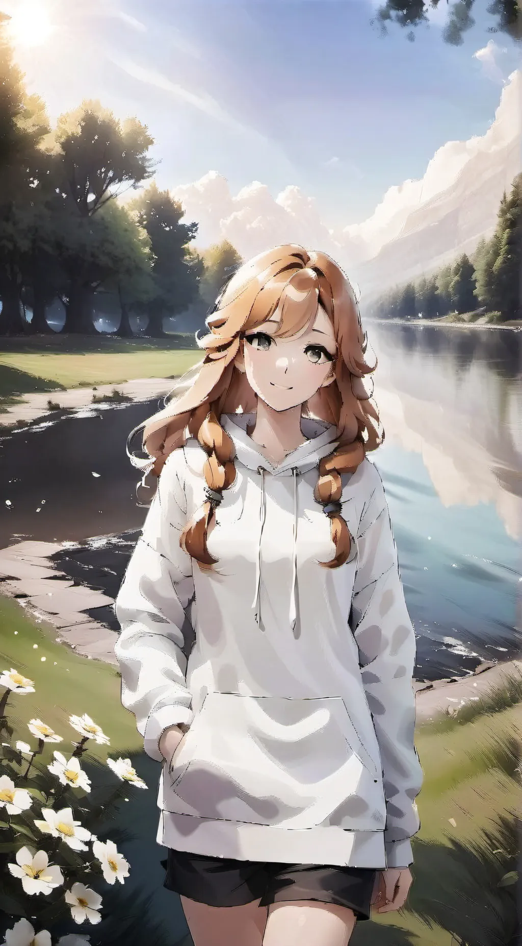 ai character: Sky  background