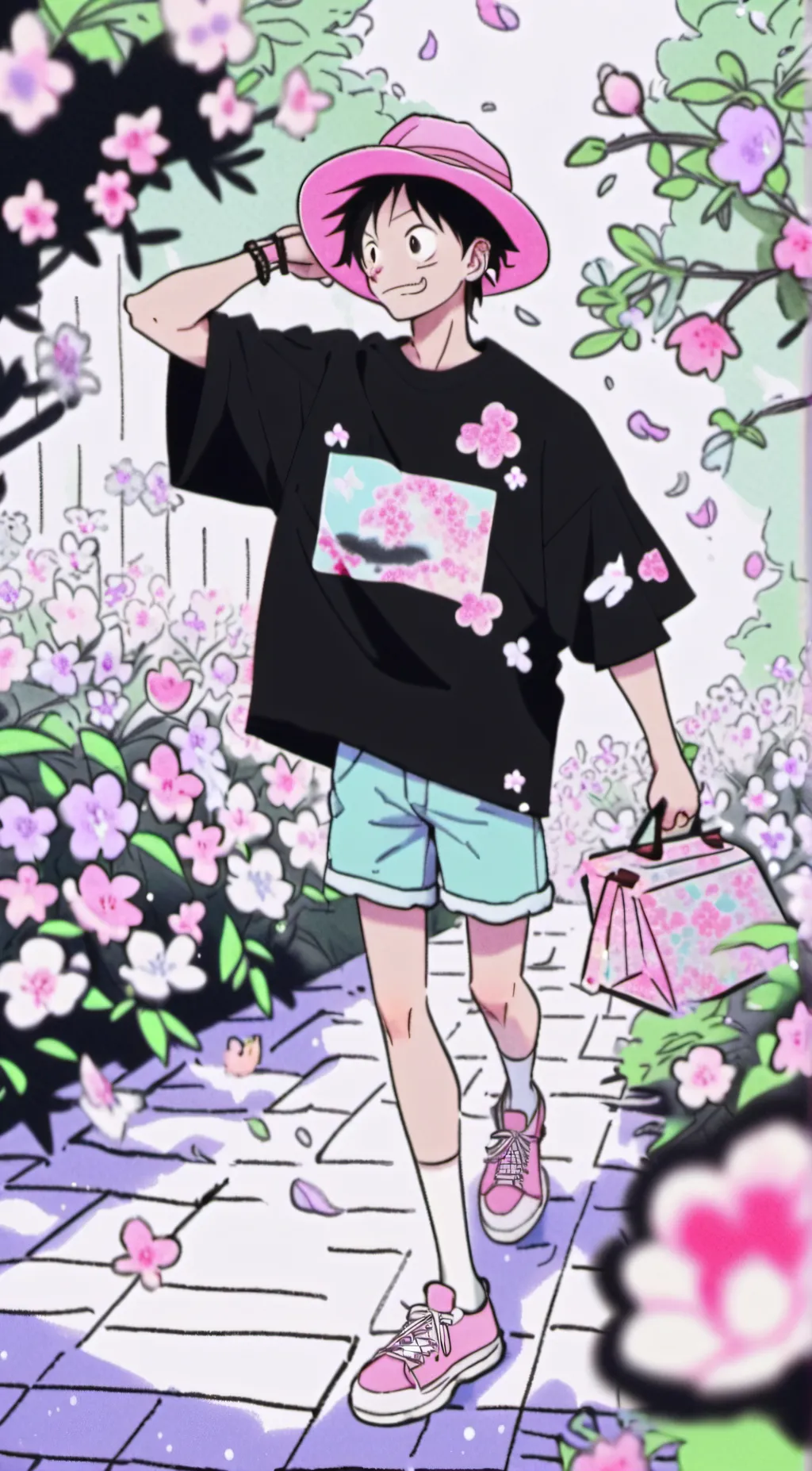 ai character: Luffy background