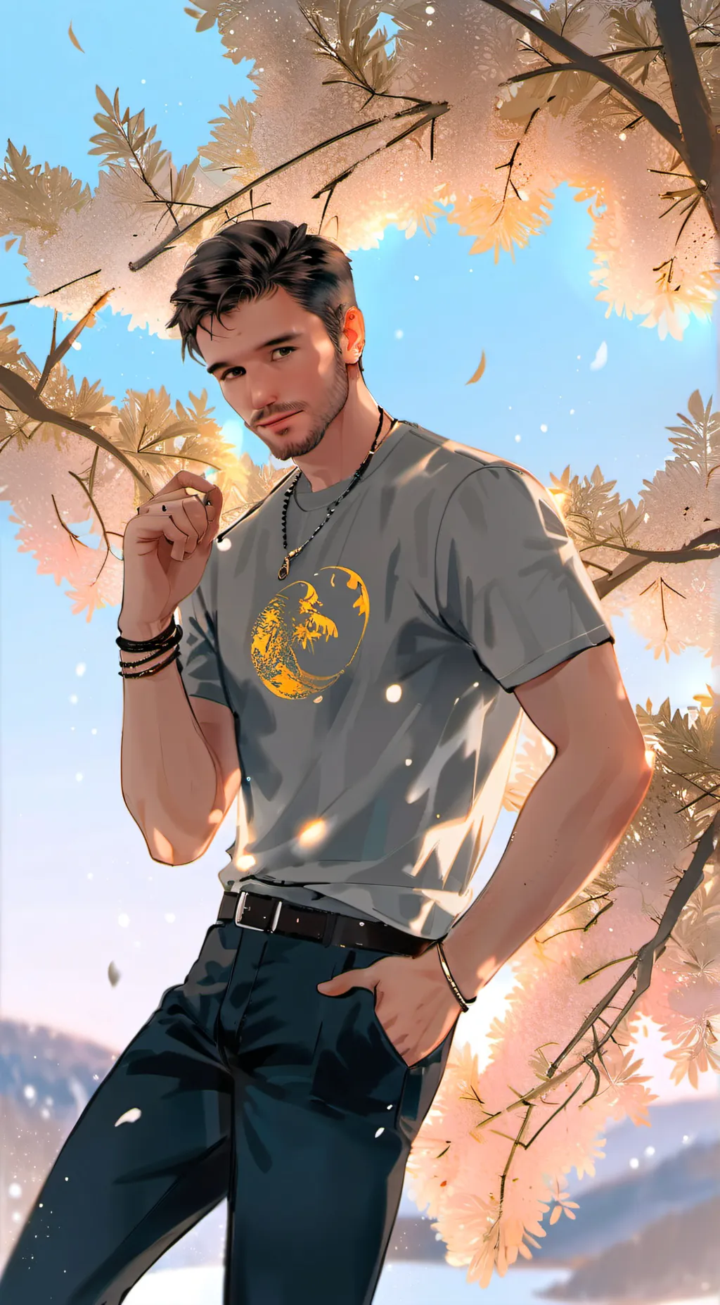 ai character: Bucky Barnes background