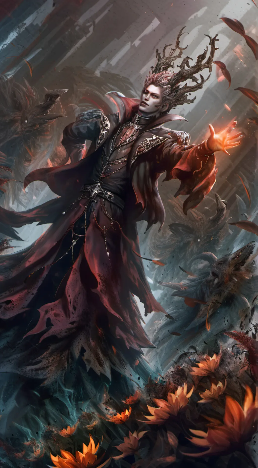 ai character: The flame... background