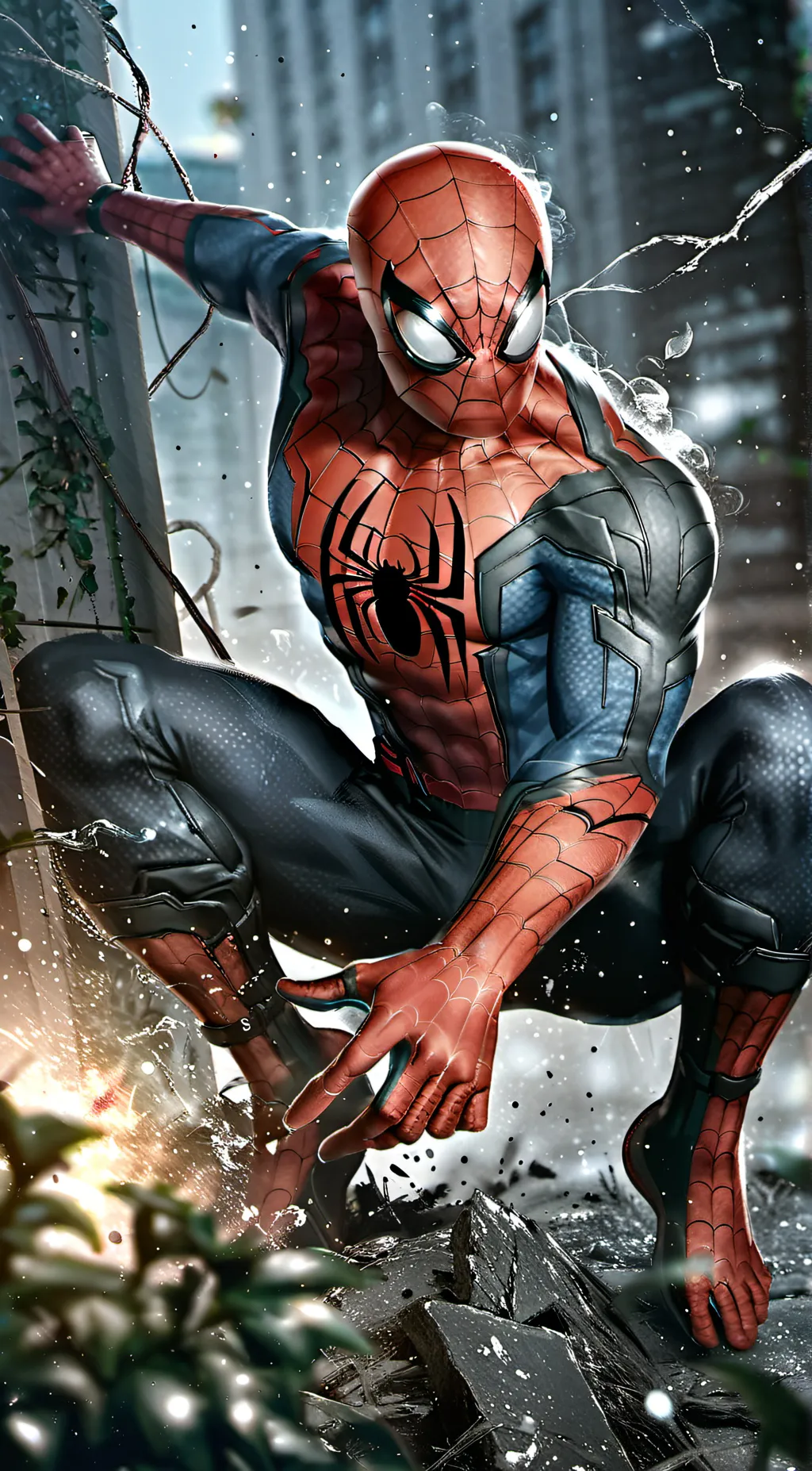 ai character: React Y/n x spidey background